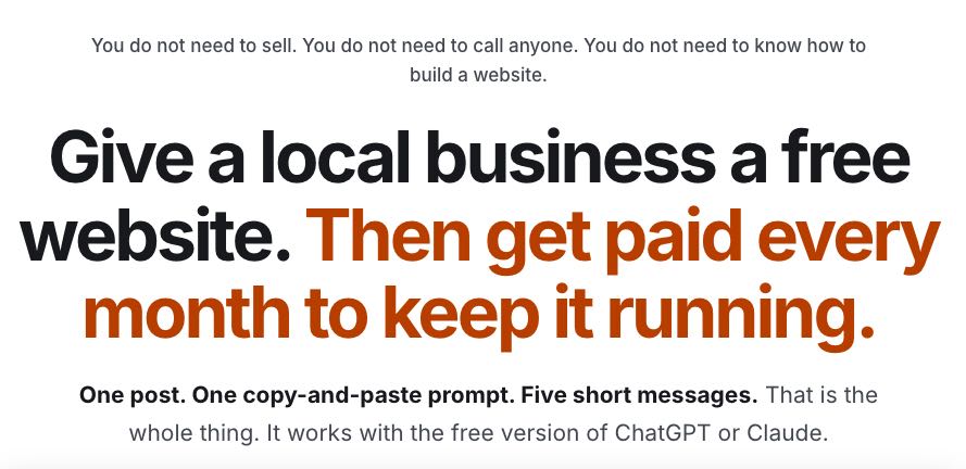The Free Web Site Method